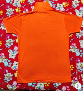 Cotton T-Shirt For Men-Orange 🟠 (Round-Neck)