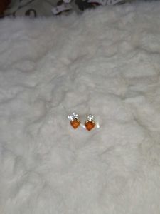 Orange Stone Earrings