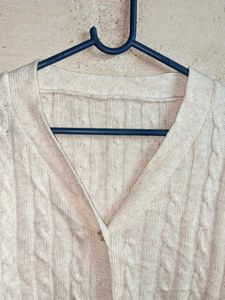 PLUS SIZE Winter Knit Cardigan Sweater Cream