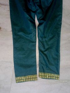 Yellow Embroidered Kurti Set