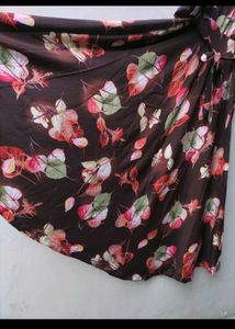 Brown Printed Gown