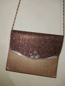 Sparkly Evening Clutch with Chain Strap