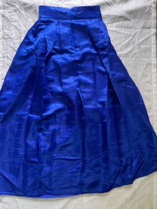 Elegant Royal Blue Flared Ethnic Skirt