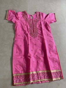Pink Embroidered Kurta