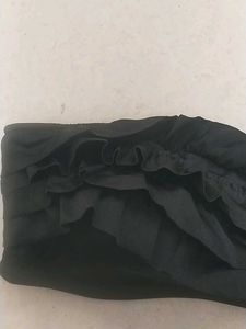 XL Black Ruffled Bikini Top(Joe Fresh)