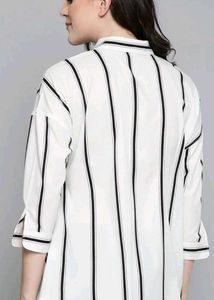 Women Regular Fit Striped Spread Collar Casual