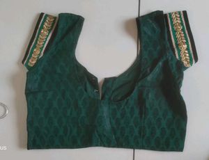 Dark Green  Lace Border Saree