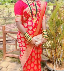 Red &amp; Gold Saree