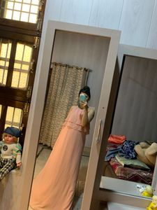 Pretty Peach Backless Dress🎀🦋