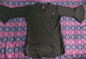 Casual Olive Green Top