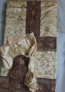 Elegant Tussar Silk Benarasi with Blouse