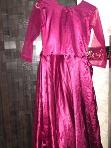 Vintage-Inspired Magenta Party Dress