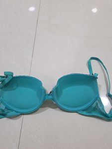 Teal/ Cyan Lace Bra from Paris