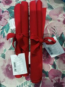 Combo Of Dining Table Mats Ribbed Fabric