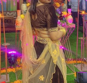 Designer Velvet Lehenga Choli With Dupatta