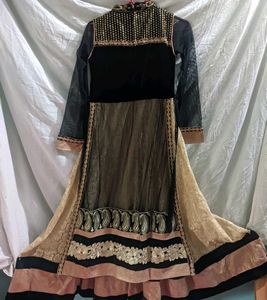 New Black And Golden Gown