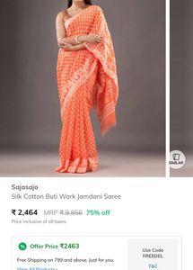 2 Designer Cotton Sarees Combo