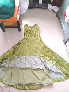 LIGHT OLIVE COLOUR GOWN FOR WOMEN