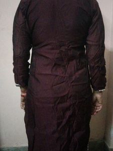 Wine Colour Kurti Set