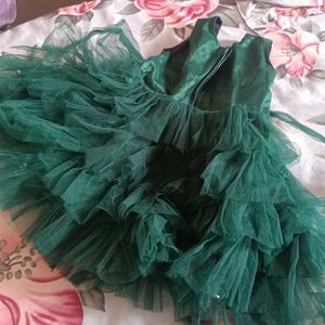 Green Sequin Tulle Dress
