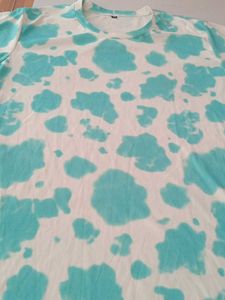 Blue Cow Print T-Shirt