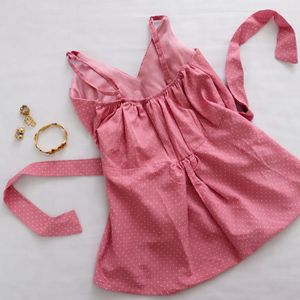 pink cute y2k pull back top