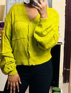 Green Knit Cardigan