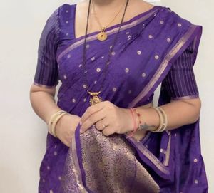 Purple Silk Blend Saree