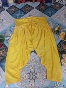 Yellow Lace Up Salwar Kameez