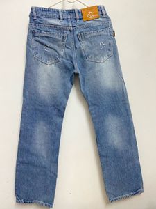 BEING HUMAN LIGHT BLUE WIDE LEG DENIM  JEANS