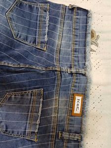 Striped Denim Jeans