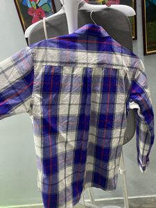 Gant White And Blue Check Shirt