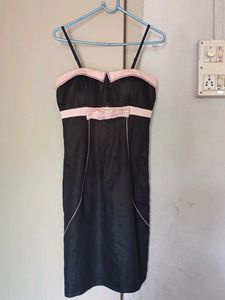 Chic Black & Pink Mini Dress