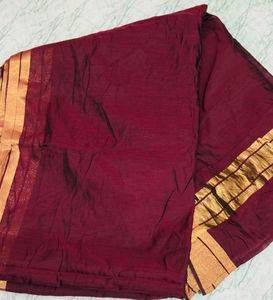 Maroon cottenSaree