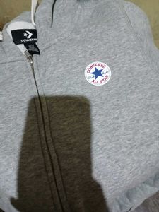 Converse Gray Zip-Up Hoodie