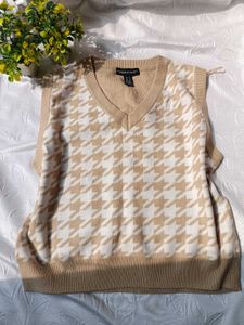 Imported Houndstooth Sweater Vest