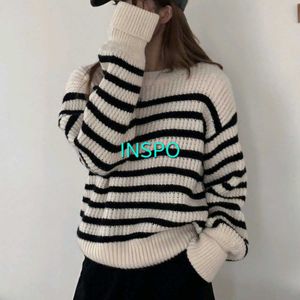Striped Knit Sweater Zudio