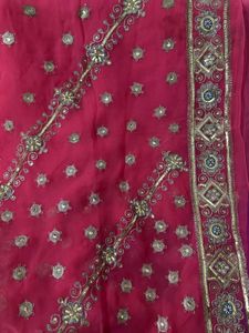 Rani Pink Designer Saree