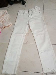 White Straight Leg Jeans