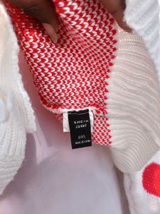 Shein Heart Print Button-Up Cardigan