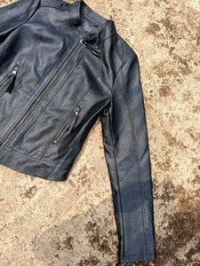 Stylish Black Faux Leather Jacket