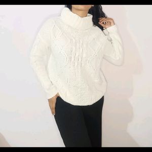 Beautiful White Knitted Sweater
