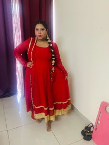 Red Anarkali Suit