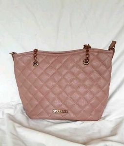 Caprese Pink Quilted Shoulder Bag