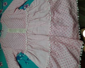 Pink Ethnic Dress With Dhoti Pants💕