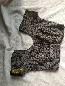 Grey And Black Saree