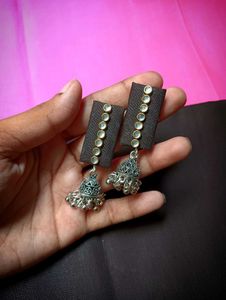 Silver Jhumka Earrings