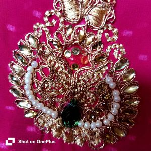 Brand new designer pink embroidered saree