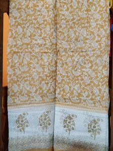 Floral Print Cotton Saree