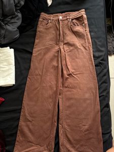 Brown Wide Leg Jeans